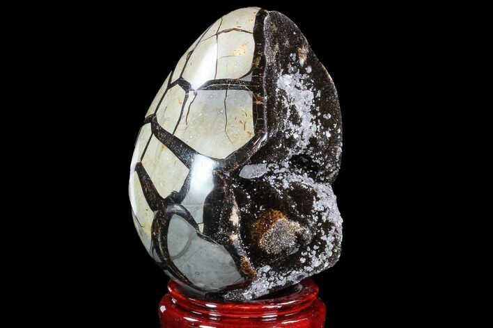 Septarian Dragon Egg Geode - Crystal Filled #88294